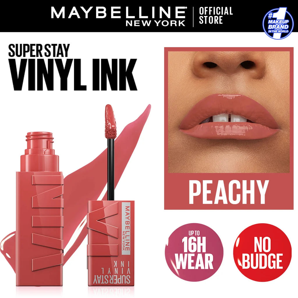 Maybelline Superstay Vinyl Ink Liquid Lipstick, Awestruck | High Shine That Lasts for 16 HRs