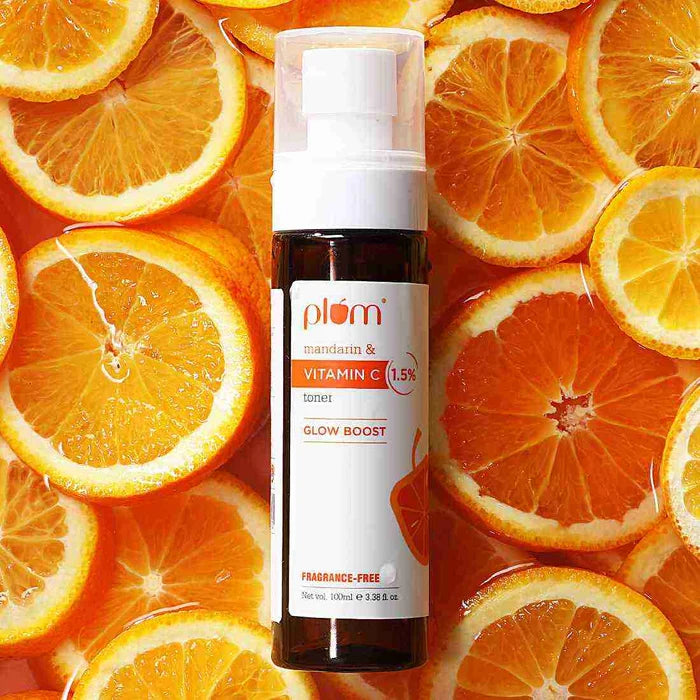 PLUM MANDARIN & VITAMIN C 1.5% TONER GLOW BOOST | FRAGRANCE-FREE 100ml 3.38 fi. oz.
