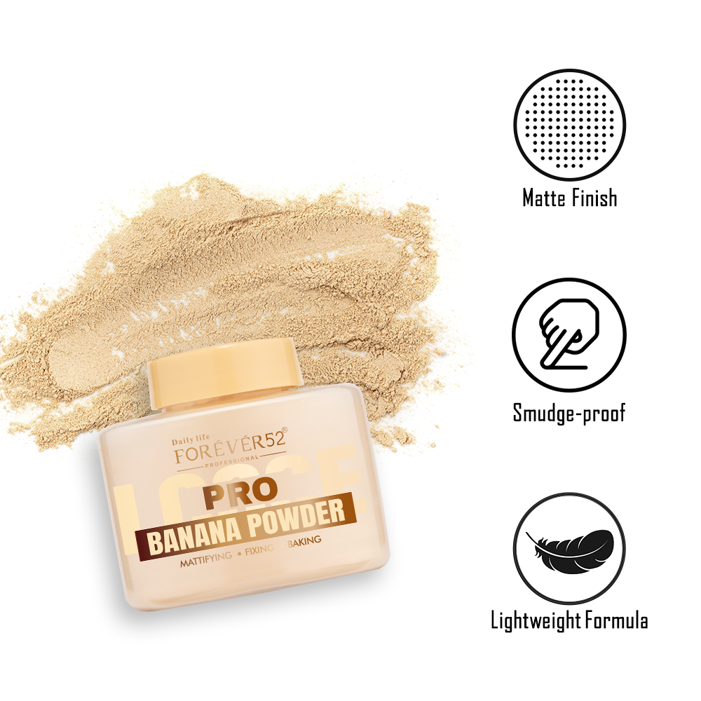 Daily Life Forever52 Pro Loose Setting Powder | Long-Lasting Makeup Setting for All Skin Types | Oil-Control, Shine-Free, Lightweight & Brightening Banana Powder for Flawless Matte Finish (30g)