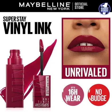 Maybelline Superstay Vinyl Ink Liquid Lipstick, Awestruck | High Shine That Lasts for 16 HRs
