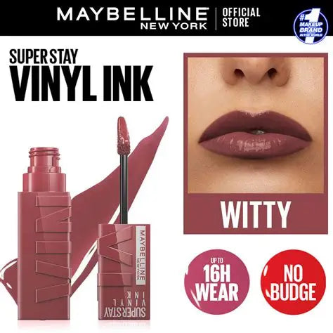 Maybelline Superstay Vinyl Ink Liquid Lipstick, Awestruck | High Shine That Lasts for 16 HRs