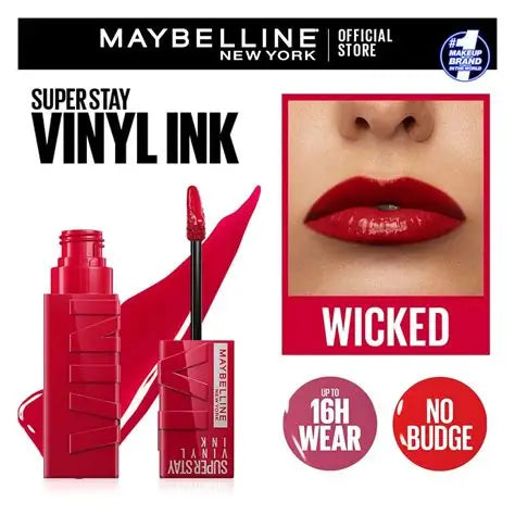 Maybelline Superstay Vinyl Ink Liquid Lipstick, Awestruck | High Shine That Lasts for 16 HRs