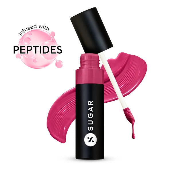 SUGAR Cosmetics Partner In Shine Transferproof Glossy Lipstick | Lasts upto 24hrs | Transferproof & Smudgeproof - 3ml