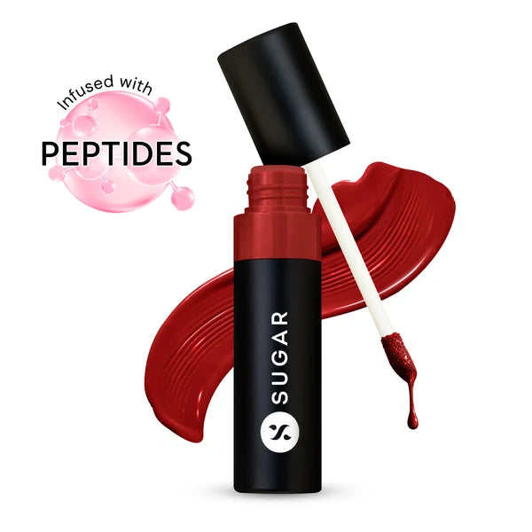 SUGAR Cosmetics Partner In Shine Transferproof Glossy Lipstick | Lasts upto 24hrs | Transferproof & Smudgeproof - 3ml