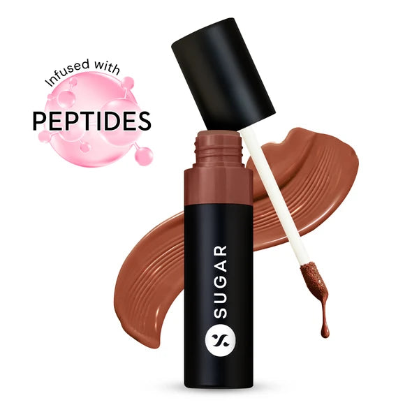 SUGAR Cosmetics Partner In Shine Transferproof Glossy Lipstick | Lasts upto 24hrs | Transferproof & Smudgeproof - 3ml