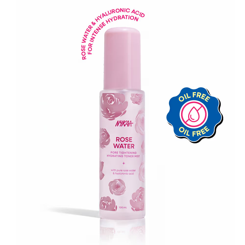 Nykaa Skin Rose Water Toner Mist with Hyaluronic Acid for Intense Hydration & Skin Barrier Repair (100ml)