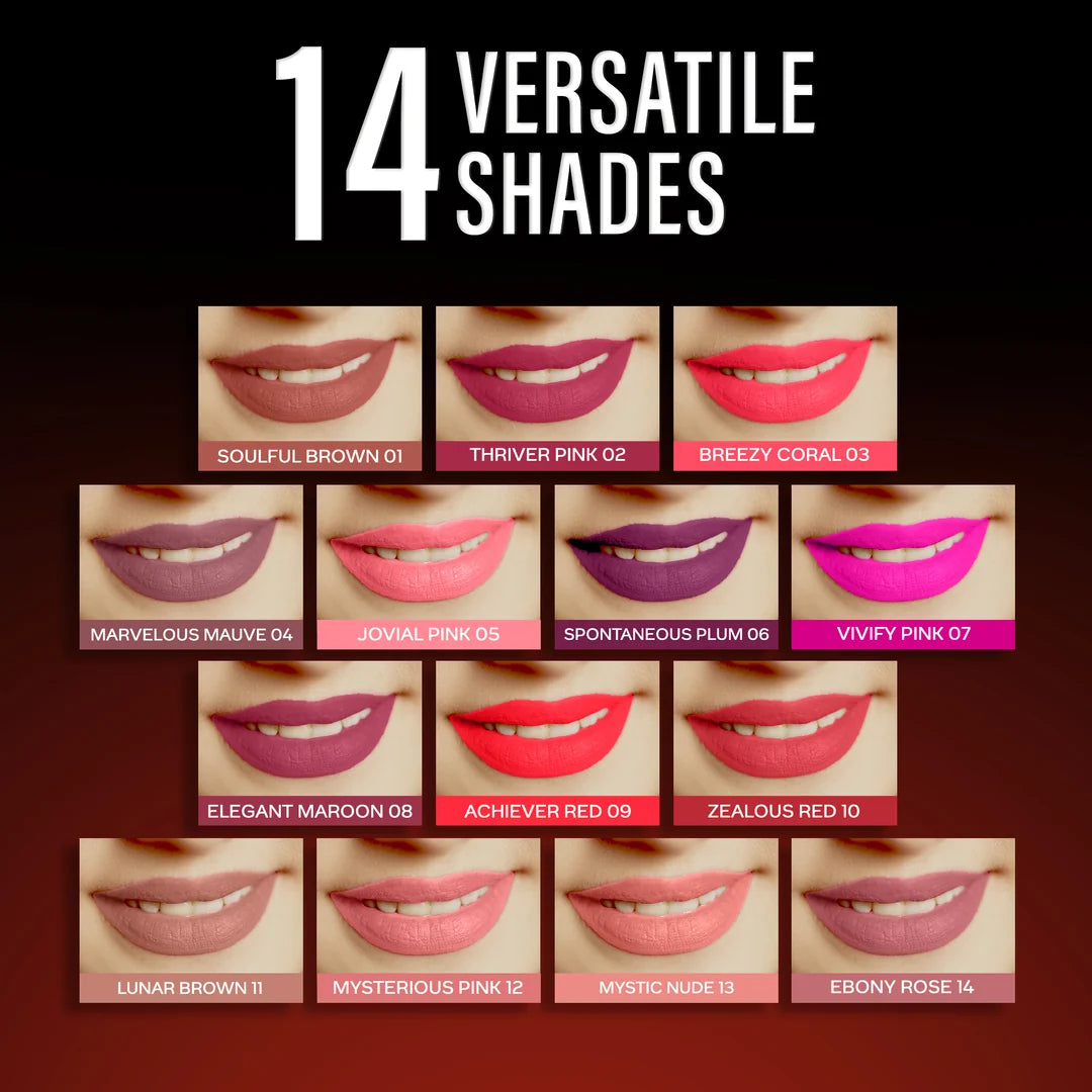 FACES CANADA Comfy Silk Liquid Lipstick -  3ml | Satin Matte HD Finish | Luxe Comfort | Longlasting | No Dryness | Smooth Texture | Mulberry Oil & Shea Butter For Plump Hydrated Lips