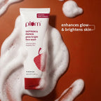 PLUM SAFFRON PAPAYA GLOW BRIGHT FACE WASH | ENHANCES GLOW, BRIGHTENS SKIN 100ml 3.38 fi. oz.