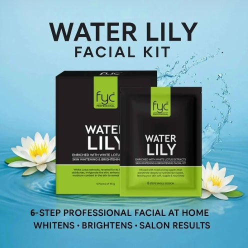 FYC PROFESSIONAL WATER LILY ENRICHED WITH WHITE LOTUS EXTRACTS SKIN WHITENING &BRIGHTENING FACIAL KIT 55g