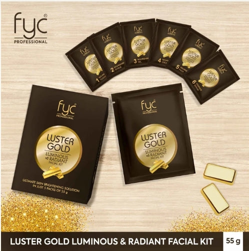 FYC PROFESSIONAL LUSTRE GOLD LUMINOUS & RADIANT FACIAL KIT 55g