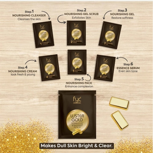 FYC PROFESSIONAL LUSTRE GOLD LUMINOUS & RADIANT FACIAL KIT 55g