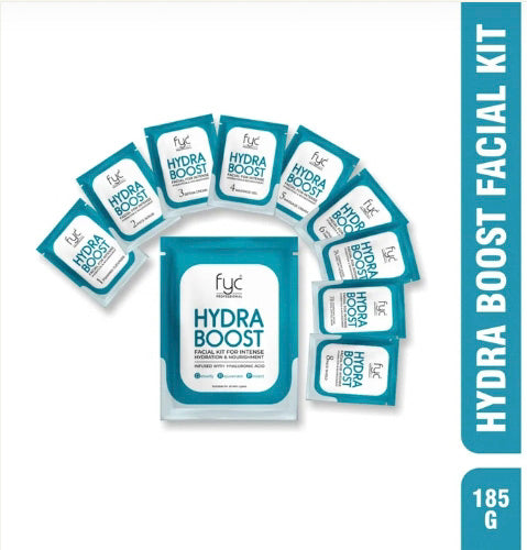 FYC PROFESSIONAL HYDRA BOOST FACIAL KIT FOR INTENSE HYDRATION & NOURISHMENT INFUSED WITH HYALURONIC ACID 185g