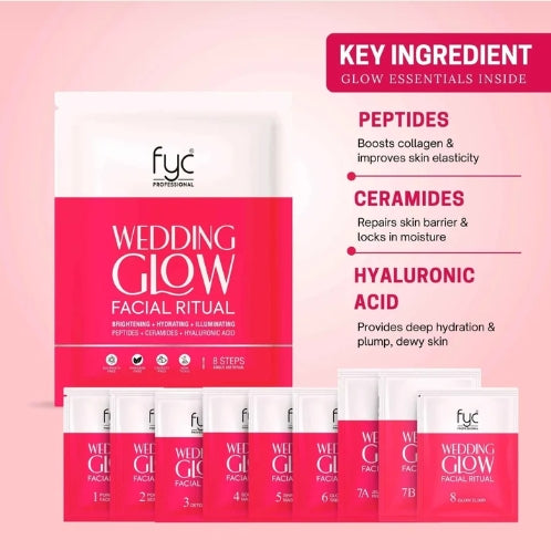 FYC PROFESSIONAL WEDDING GLOW FACIAL RITUAL | BRIGHTENING + HYDRATING + ILLUMINATING + PEPTIDES + CERAMIDES + HYALURONIC ACID 185g