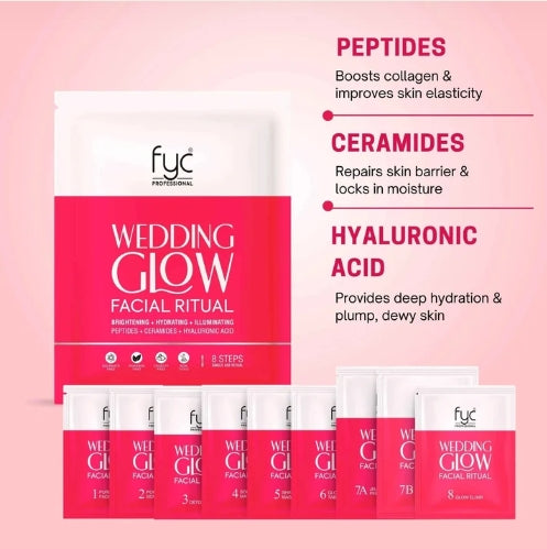 FYC PROFESSIONAL WEDDING GLOW FACIAL RITUAL | BRIGHTENING + HYDRATING + ILLUMINATING + PEPTIDES + CERAMIDES + HYALURONIC ACID 185g