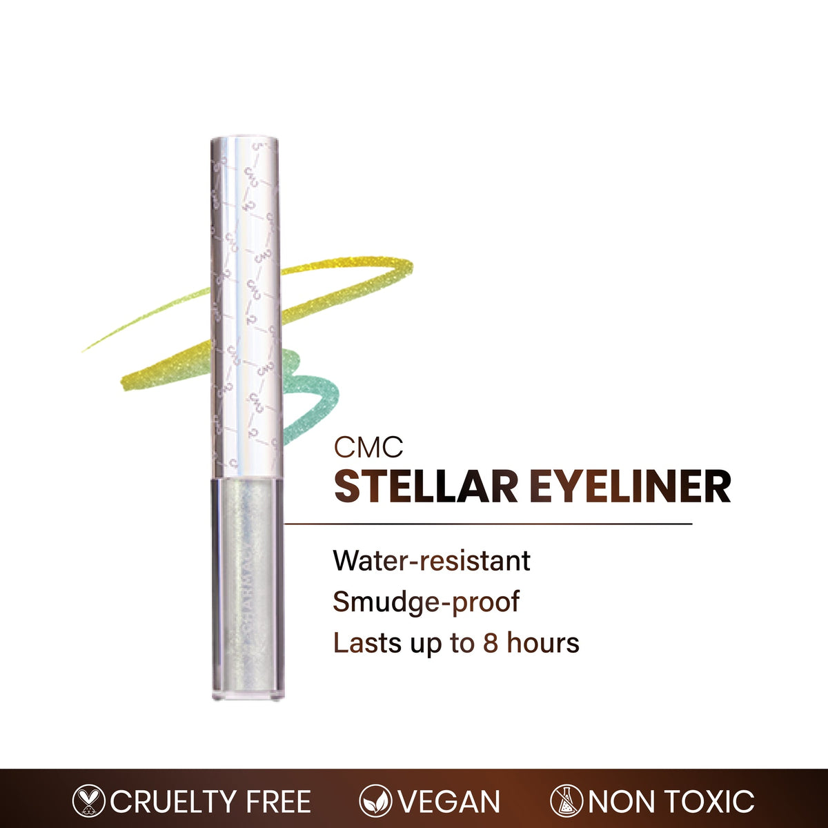 Charmacy Milano Stellar Duo-Chrome Eyeliner - Twilight 3, Smudgeproof, Quick Dry & Long Lasting Eyeliner, Vibrant Eye Makeup For Women, 8 Shades (1.5 gms)