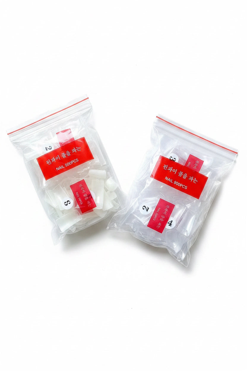 Get professional-looking nails instantly with our bulk pack of 500 nail tips. Ideal for salons, nail artists, and beauty enthusiasts, this comprehensive collection offers endless design possibilities.