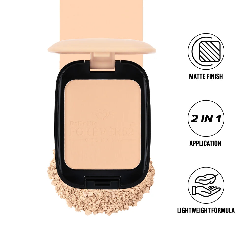 Daily Life Forever52 Dual Wet And Dry Compact + Makeup Setting Powder | Matte Finish | Lightweight | Long Lasting | Enriched With Vitamin E | Vegan -Ivory-WD002