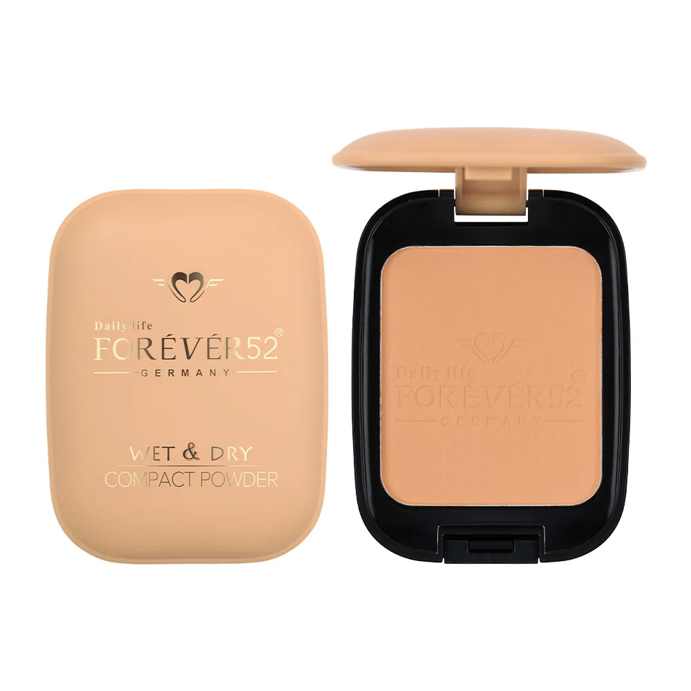 Daily Life Forever52 Dual Wet And Dry Compact + Makeup Setting Powder | Matte Finish | Lightweight | Long Lasting | Enriched With Vitamin E | Vegan -Ivory-WD002