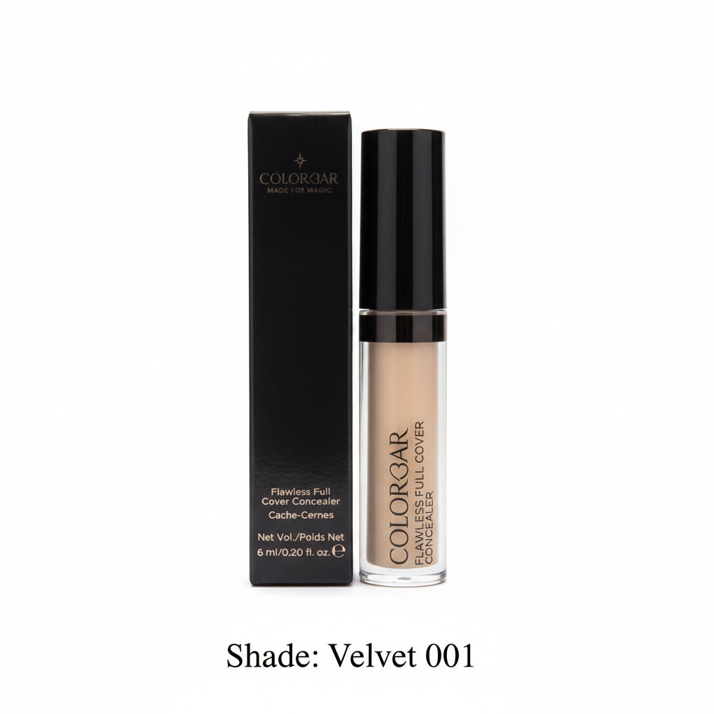 Colorbar Flawless Matte Finish Full Cover Liquid Concealer (Chiffon, 6 ml) | Smooth, Matte effect | Full Coverage | Long-lasting | Suitable for sensitive skin