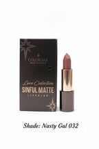 Colorbar Sinful Matte Lipcolor,, 3.5 g | Smudge Proof | Transfer Proof | Long Wearing | Paraben Free | Lightweight | Sea Fennel Wax