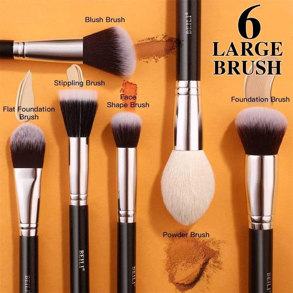 BEILI 20Pcs Individual Makeup Brush Set B20