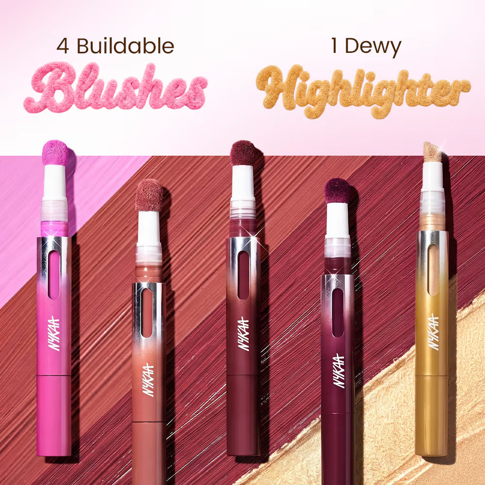Nykaa Magic Wand Cushion Tip Liquid Twist Up Blush  | Long-Wear, Lightweight, Buildable (2ml)