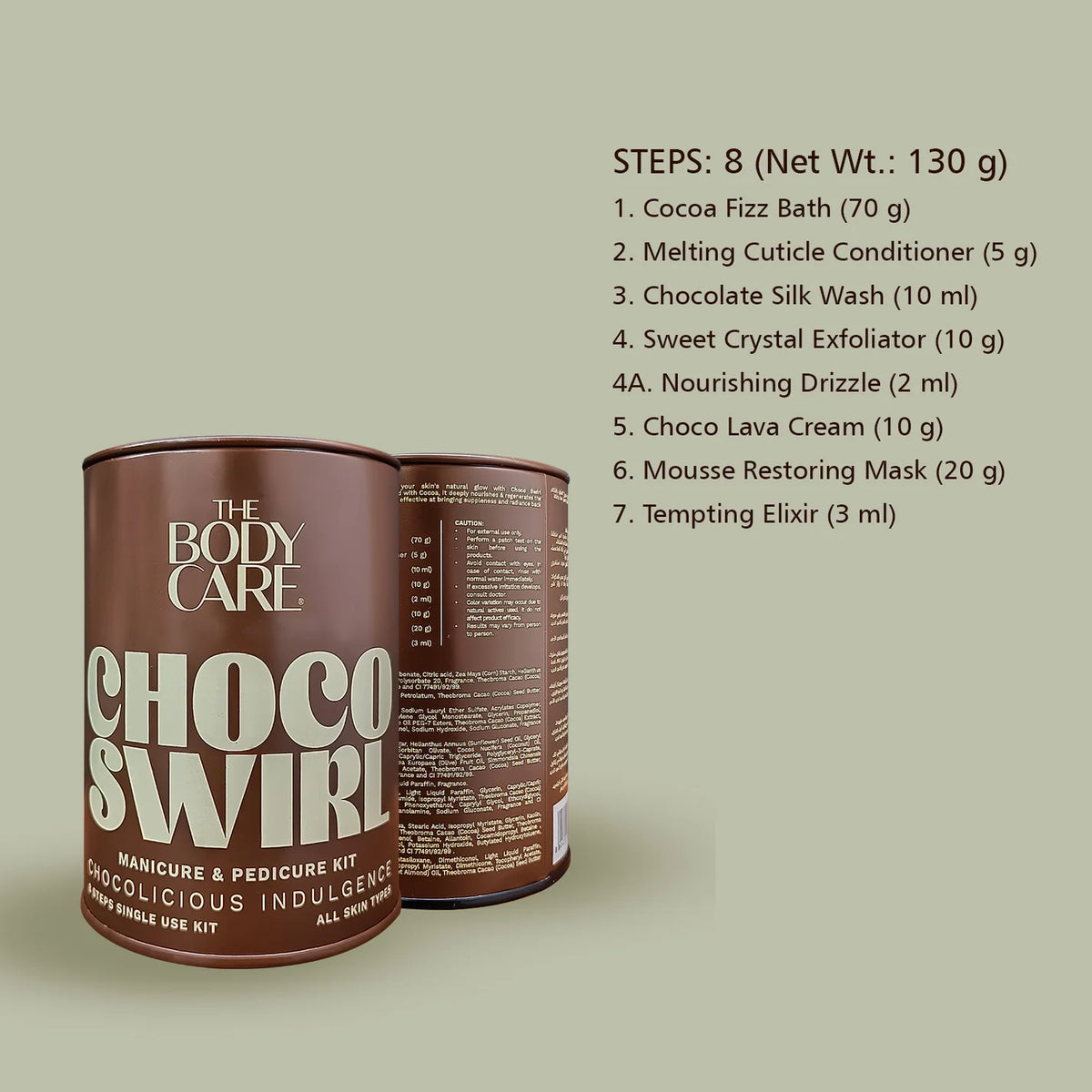 The Body Care  CHOCO-SWIRL MANICURE & PEDICURE KIT