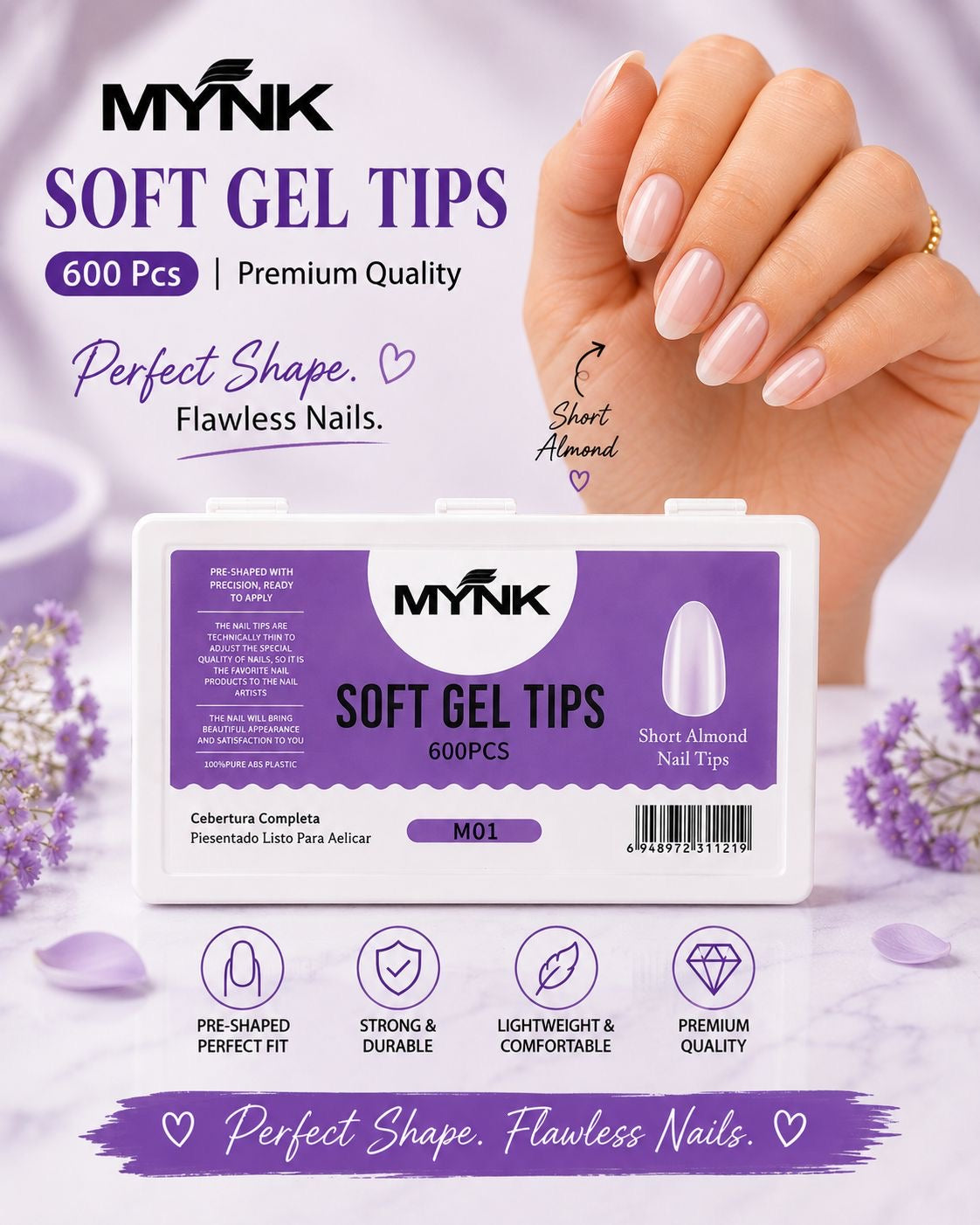 MYNK Professional Soft Gel Tips.