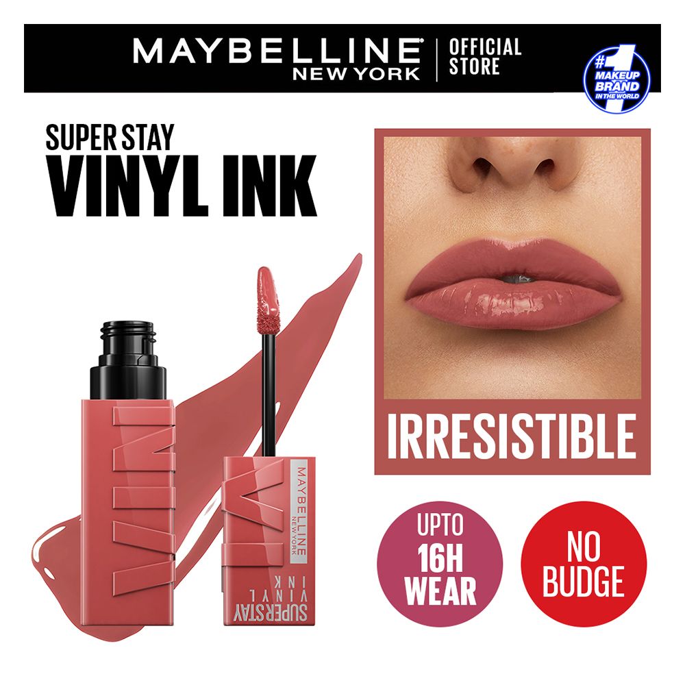 Maybelline Superstay Vinyl Ink Liquid Lipstick, Awestruck | High Shine That Lasts for 16 HRs
