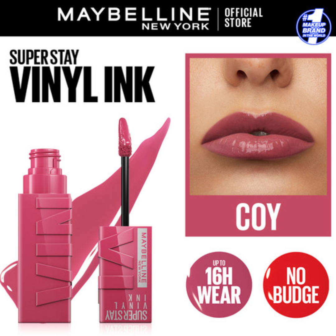 Maybelline Superstay Vinyl Ink Liquid Lipstick, Awestruck | High Shine That Lasts for 16 HRs