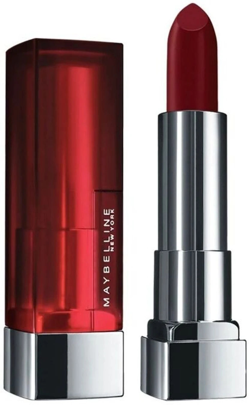 Maybelline New York Color Sensational Creamy Matte Lipstick lasts up to 12 Hours, Hydrate Lips, Rich Creamy Lipstick with Shea Butter, 3.9g