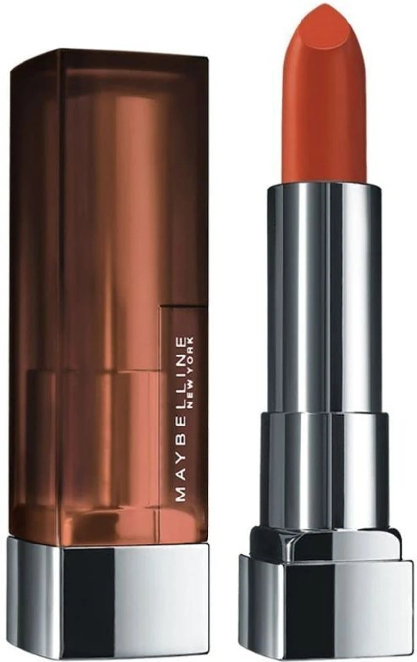 Maybelline New York Color Sensational Creamy Matte Lipstick lasts up to 12 Hours, Hydrate Lips, Rich Creamy Lipstick with Shea Butter, 3.9g