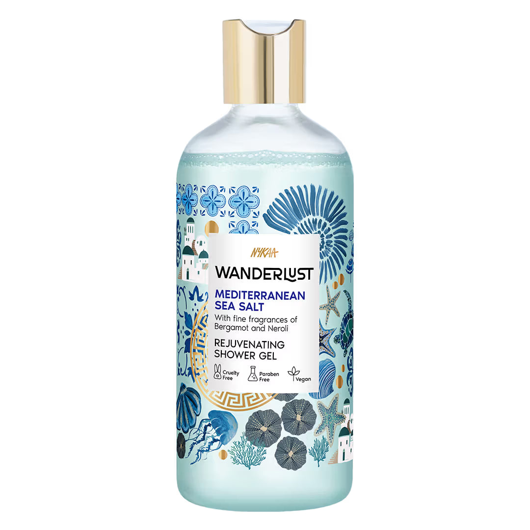 Nykaa Wanderlust Body Wash -| Bergamot & Neroli Shower Gel for Hydration (300ml)