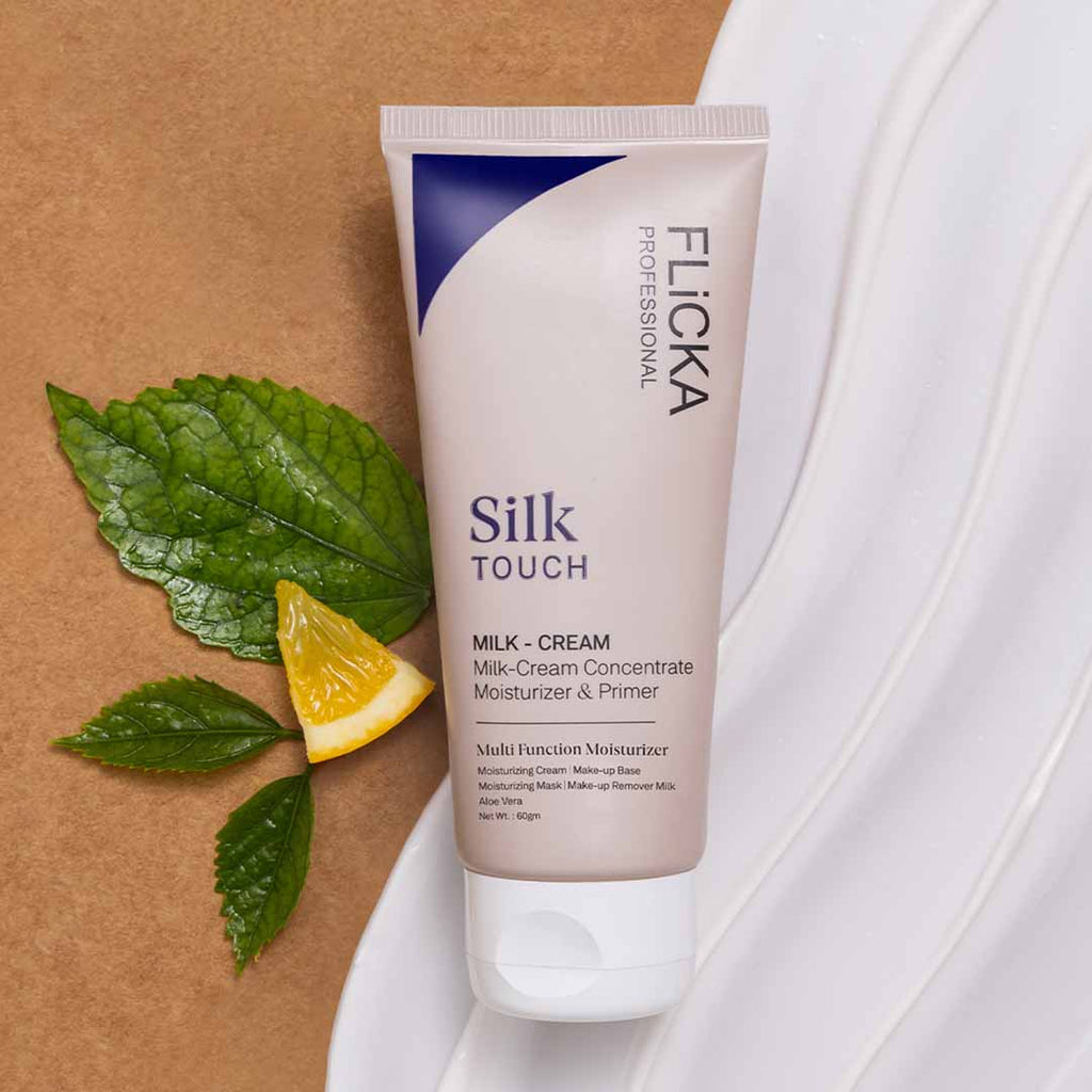 FLICKA PROFESSIONAL SILK TOUCH MILK-CREAM | MILK-CREEAM CONCENTRATE MOISTURIZER & PRIMER | MULTI FOUNDTION MOISTURIZER 60g