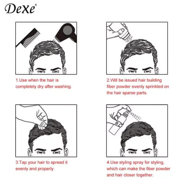 Dexe Hair Building Fibers Set One - Image 3